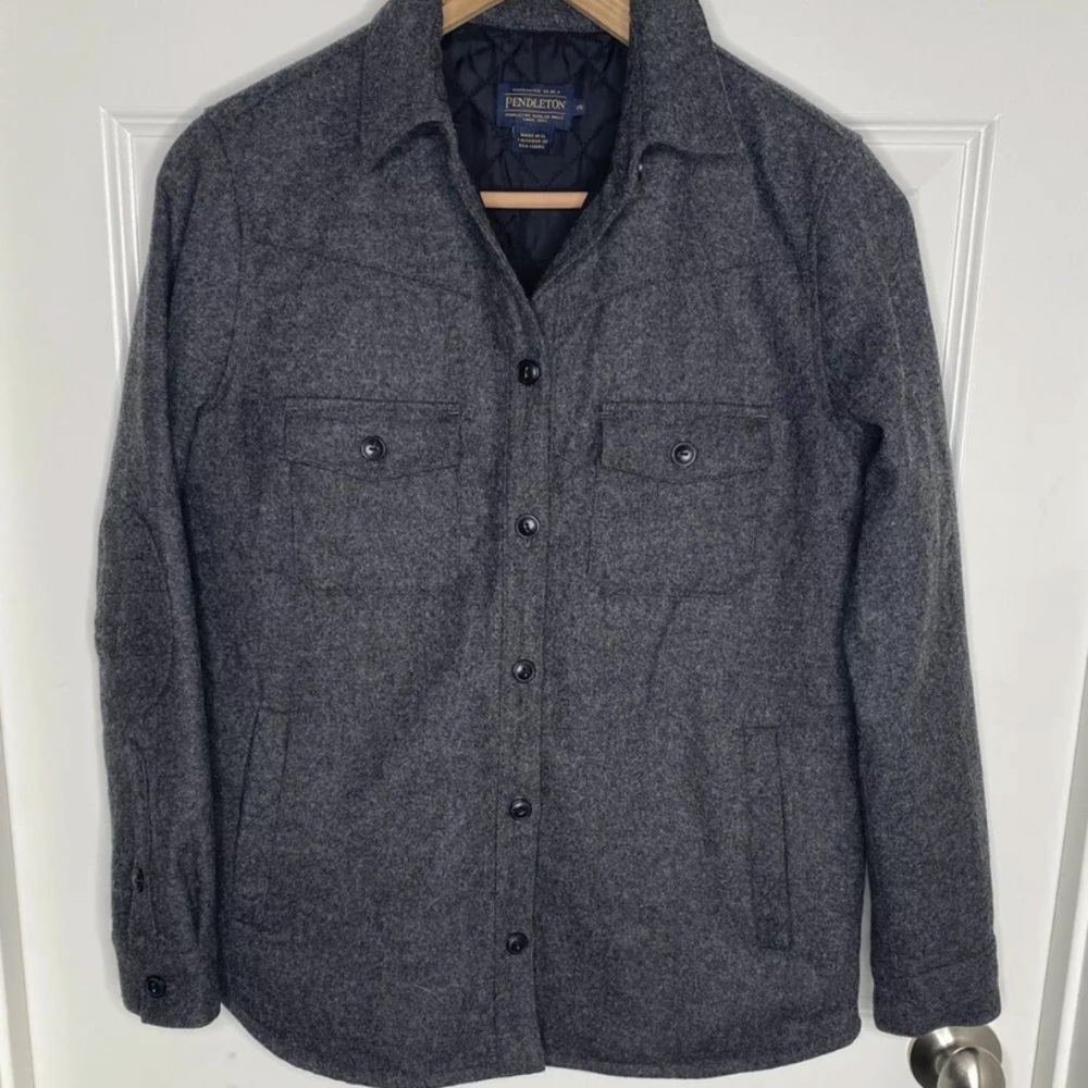 Pendleton Quilted Wool Shirt Jacket Shacket